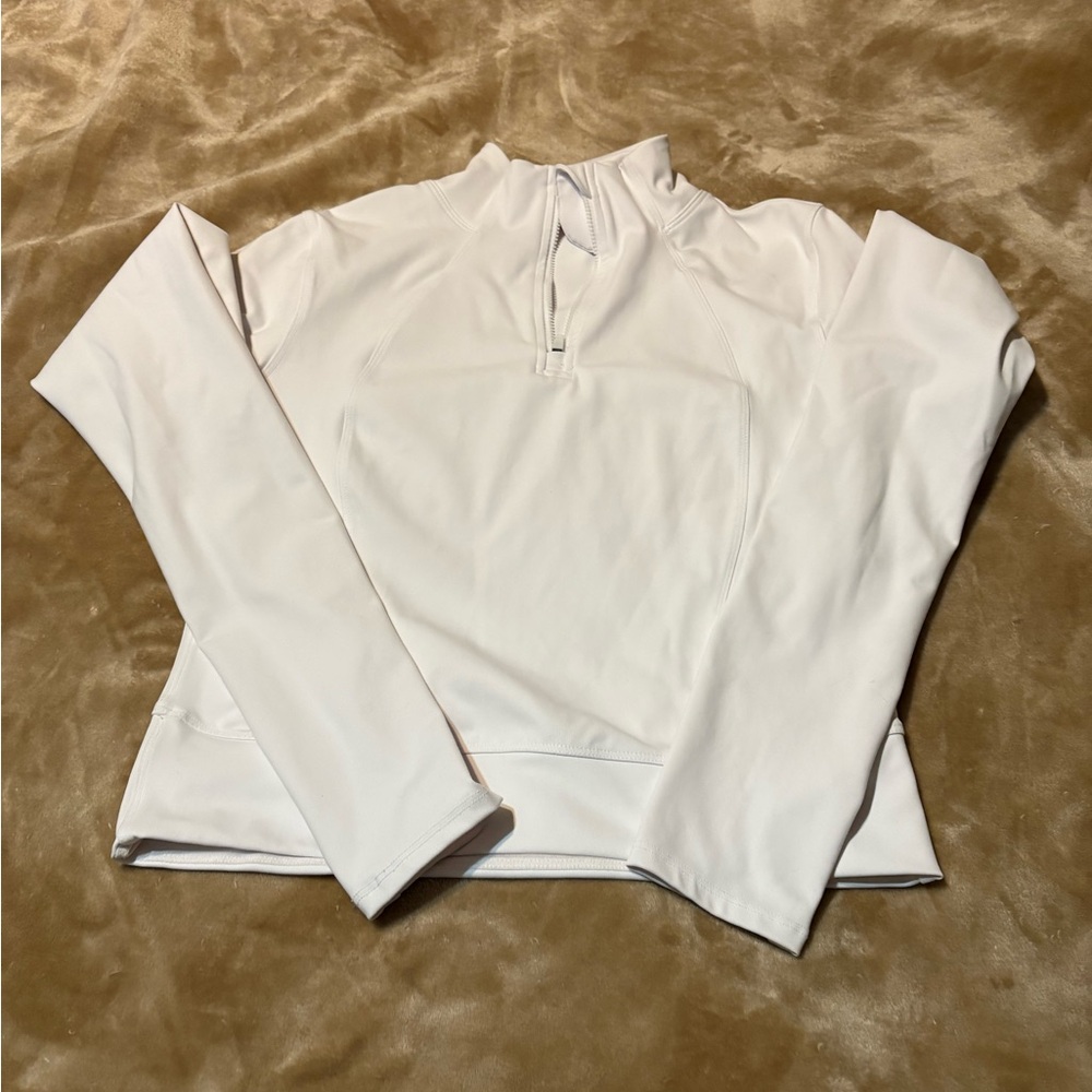 90 Degree By Reflex White Quarter-Zip Top